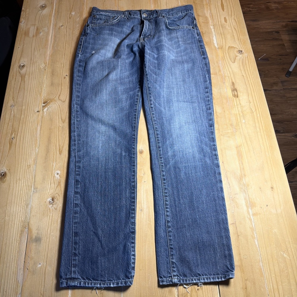 Denim Supply RL Slouch Jeans Mens 32x32 Distressed Relaxed Whiskering Fade Y2K